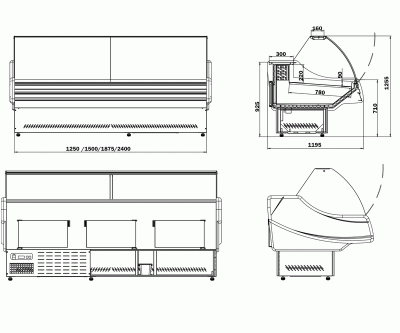 Схема холодильной витрины «Соната»