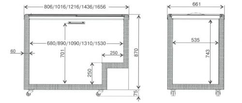 Схема морозильного ларя